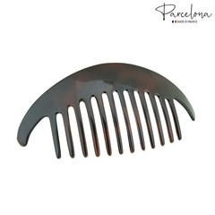 Parcelona French Alice Large Celluloid 12 Teeth Side Hair Combs for Women 2 Pcs