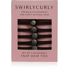Snap Hair Ties for Thick, Natural, Curly Hair | Strong Ponytail Holder (3 Pack)