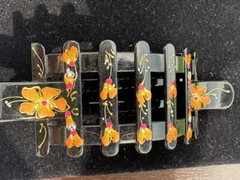 1 New Gorgeous flowers Hair Clip Hand made Painted Hair Accessories US Seller