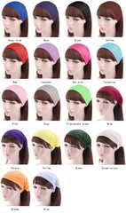 Summer Women Cotton Headband Elastic Wide Soft Sports Yoga Knotted Sweatband