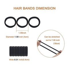 Lots 100PCS Think Hair Ties Small Seamless Hair Bands Elastic Ponytail Holders