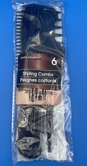 Basic Solutions Set/ Styling Combs Of 6/ Styling Hair Clips 2x 8.
