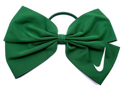 Nike Bow Ponytail Holder Hair Tie Bow Adult Gorge Green/White