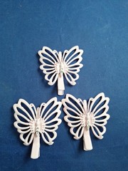 *3* Vtg 90’s Y2K Hair Claw Light Pink BUTTERFLY Lot *1-C