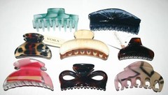 Colorful Jaw Clip Novelty Hair Claw Vintage Unique Pattern Women Made in France