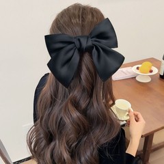 Satin large bow headband hair clip for women 2026 model Wedding hair accessories