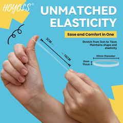 HOYOLS Clear Elastic Hair Rubber Bands, 1500Pcs Mini Small Clear Ponytail Elasti
