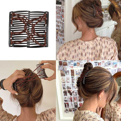 5 Pieces Stretchy Magic Hair Comb Adjustable Elastic Comb Clip for Women Girls N