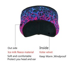 Women Men Ear Warmer Hair Band Warm Head Fleece Lined Headband Winter Wrap