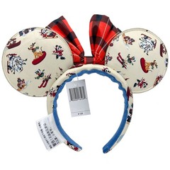 Disney-Parks Headband Mickey Lodge Snow New Christmas Minnie Mouse Ears Holiday
