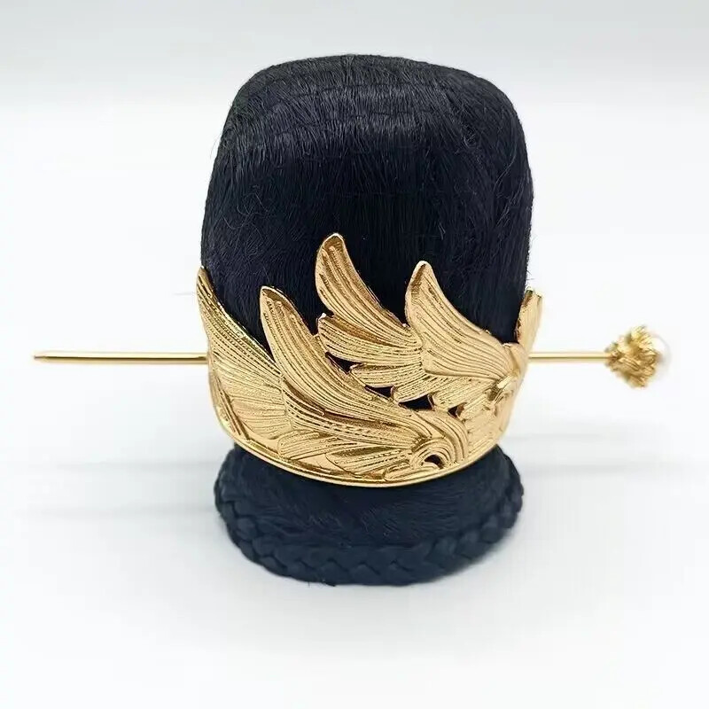 Vintage Chinese Traditional Jewelry Headdress Hanfu Topknot Crown Hair Strands