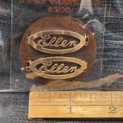 Vintage Goldtone Oval Shaped Womens Name “Ellen” Hair Clips Barretts