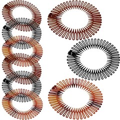 9 Pieces Full Circular Stretch Comb Flexible Plastic Circle Comb Stretch Hair