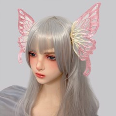 Cosplay Gothic Fairy Elves Angel Wings Hairpin Butterfly Lace Hair Clip Anime