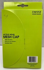Donna Active Wear Mesh Cap, Black, Highly Absorbent, FREE SHIPPING