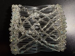 Crystal Beaded Butterfly Elastic Hair Combs for Women Hair Accessories