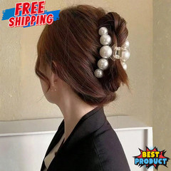 1pc Elegant Lovely Faux Pearl Hair Claw Clip Hair Clutch Hair Catcher Jaw Clip