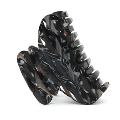 Handmade Belle Le Paris French Hair Claw 3 Inch Gray Patterns Tortoise Shell M37