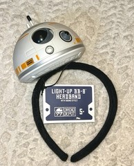 Disney Star Wars BB-8 Droid Light-Up Headband w/ Sound Effect Solid Plastic