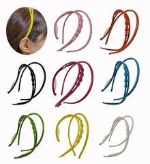 2 PCS Plastic Headband for Women Girls w/Comb Hairbands Stylish Hair Hold