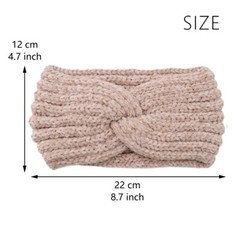 Women Winter Knitted Crochet Knotted Wide Headband Ear Warmer HeadWrap Turban