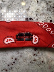 Clip-in Bandana Style Headband, True Non-Slip, Clips into hair in three place…