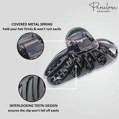 Parcelona French Rain Drop Small 2 3/4″ Celluloid Jaw Hair Claw for Women