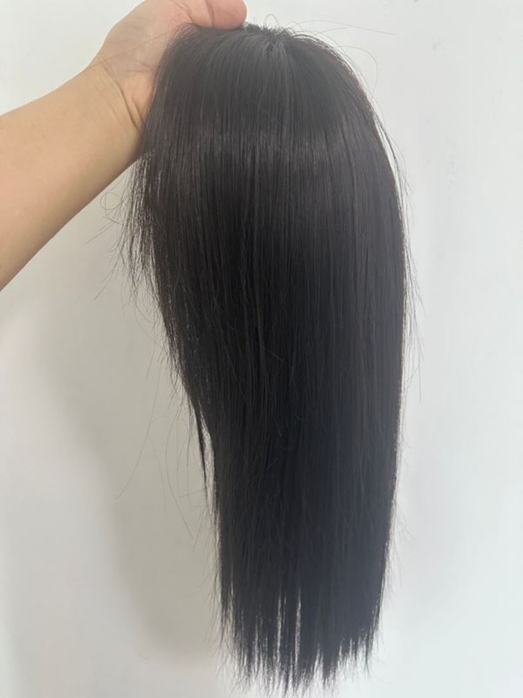 5.5″x6.3″ Free Part Realistic Heat Resistant Synthetic Hair Topper with Band 18″