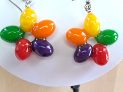 Vintage-Style Novelty Candy Jewelry Set Y2K Aesthetic Rainbow Jelly Bean Earring