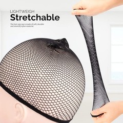 6 Pcs Hair Net Durable Professional Hairnet Cap Stretchy Wig Cap for Men Women