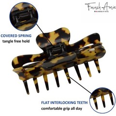 French Amie Large Butterfly 3.5″ Handmade Celluloid Acetate Hair Claw for Women