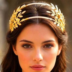Gold Leaf Crown Headband Greek Goddess Tiara Laurel Headpiece for Women