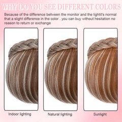 Braided Headband Fringe Topper Hair Extensions Thick Front Bangs Hairband Toupee