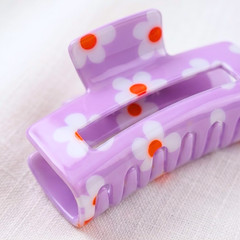 Womens Floral Daisy Hair Claw Clips Pastel Acrylic Jaw Clips Y2K Hair Accessory