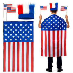 Headband Wig 4Th of July Accessories – USA Accessories Fourth of July Hairy Red