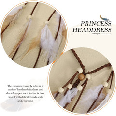 Boho Feather Headband Gypsy Indian Headdress Boho Hippie Headpieces Tassel Festi