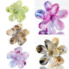 12 PC Flower Clip Claws Large Hawaiian Thick Hair Grip Strong Hold Nonslip Clips
