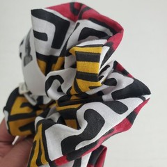 Handmade Women’s Scrunchies size XL Cotton Fabric Multicolor African Print New