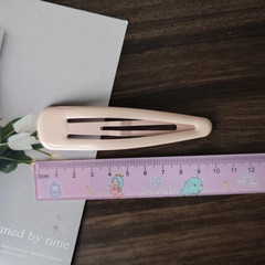 Colorful 10Cm Solid Color Simpl Big Solid Alloy BB Hair Side Clips for Girls Wom