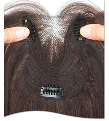 3.5×4.3″Free Part Lace Heat Resistant Straight Synthetic Hair Topper Clip in 16″