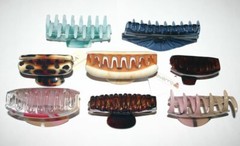 Colorful Jaw Clip Novelty Hair Claw Vintage Unique Pattern Women Made in France