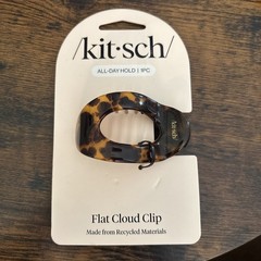 Kitsch Flat Cloud Hair Clip Claw Comb Tortoise Shell color Recycled Plastic NEW