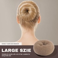 Hair Bun Shaper Set, 4Pcs Hair Donut Bun Maker(Extra-Large, Large, Medium, Small