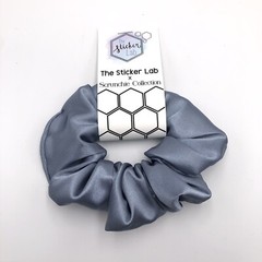 Handmade Women’s Scrunchies Silver Satin Hair Tie Size Regular