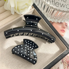 2Pcs Hair Claw Clips Heart Bow Leopard Hair Accessories Set