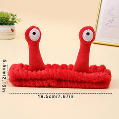 Cute Animal Ears Headbands with Fluffy Ball Soft Coral Fleece Elastic Hair Band