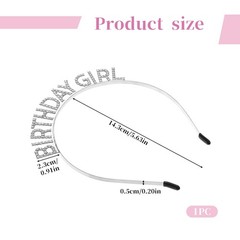 Girl Headband Rhinestone Princess Crown Tiara Headband Silver Happy Headbands…