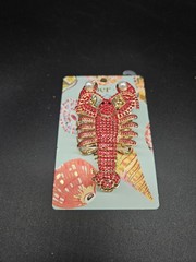 XL Lobster Double Sided Rhinestone Gold Tone Piper K Hair Claw Summer Cruise