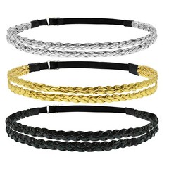 6pcs Adjustable Braided Headband Women Hair Accessory Bohemian Boho Coachella