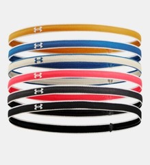 Under Armour Women’s Mini Athletic Headbands 6-Pack, OSFA, Cruise Gold